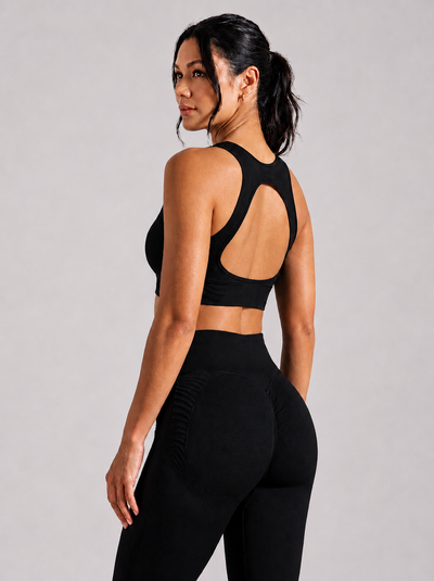Form High-Waist Hold Leggings - Black front | color:black