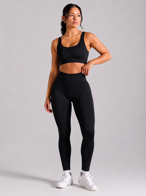 Form High-Waist Hold Leggings - Black pose 3 | color:black