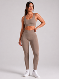 Form High-Waist Hold Leggings - Mushroom front | color:mushroom
