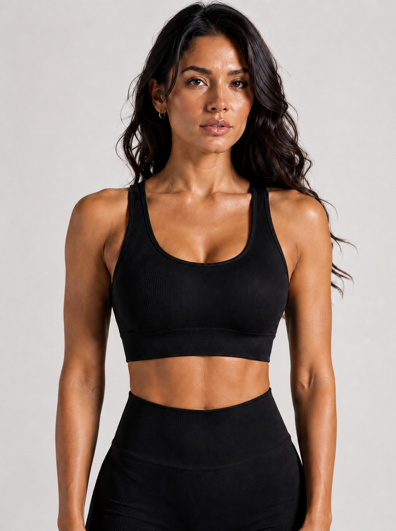 Form Open-Back Lift Bra - Black front | color:black