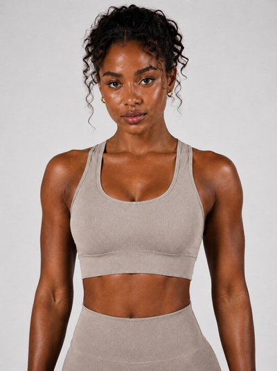 Form Open-Back Lift Bra - Mushroom front | color:mushroom