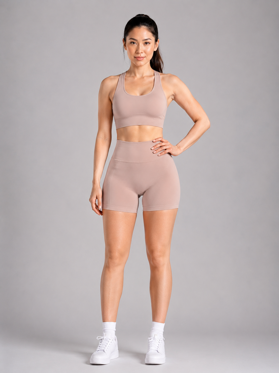 Form High-Waist Hold Shorts - Nude Pink front | color:nude pink