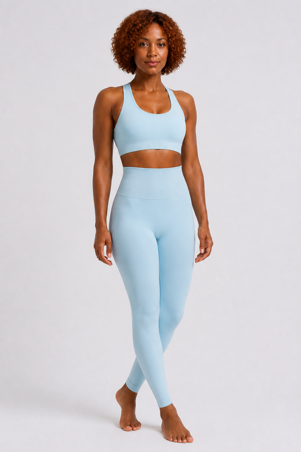 Form High-Waist Hold Leggings - Light Blue - full body alt | color:light blue