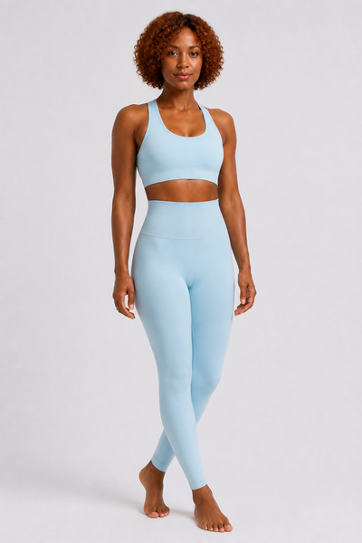 Form High-Waist Hold Leggings - Light Blue - full body alt | color:light blue