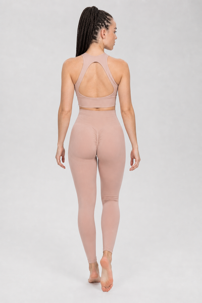 Form High-Waist Hold Leggings - Lotus Pink - rear | color:lotus pink
