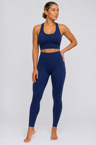 Form High-Waist Hold Leggings - Navy Blue - full body alt | color:navy blue