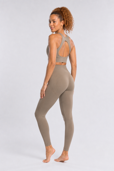 Form High-Waist Hold Leggings - Taupe - full body alt | color:taupe