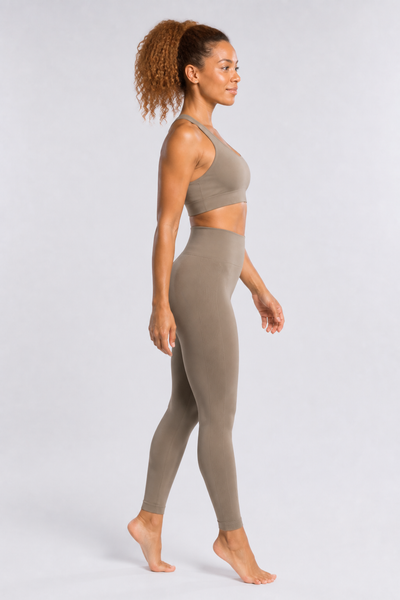 Form High-Waist Hold Leggings - Taupe - side profile | color:taupe