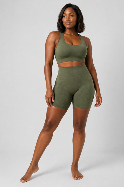 Form High-Waist Hold Shorts - Army Green - hero | color:army green