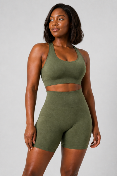 Form High-Waist Hold Shorts - Army Green - medium product | color:army green