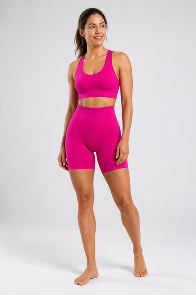 Form High-Waist Hold Shorts - Berry - hero | color:berry
