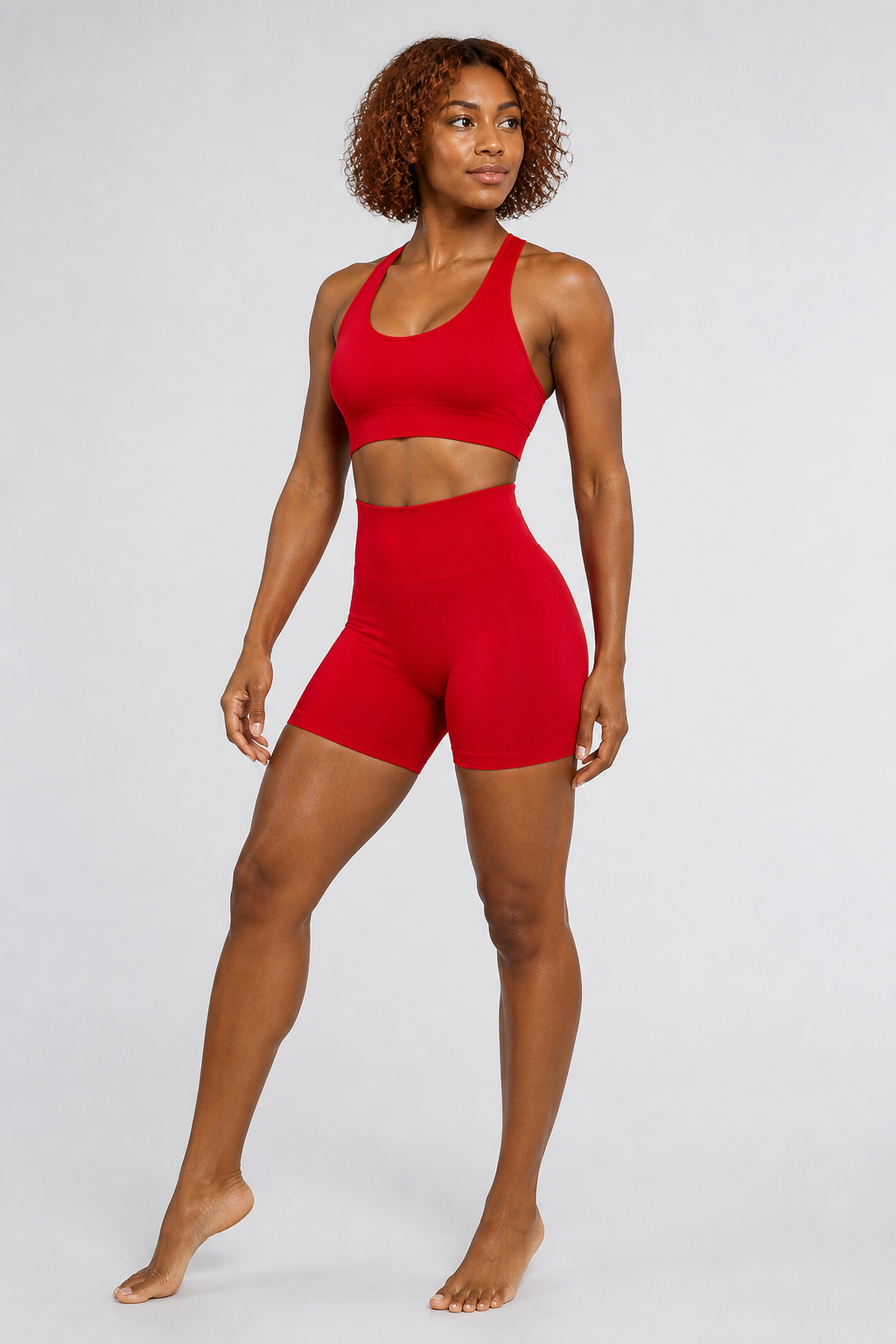 Form High-Waist Hold Shorts - Bright Red - hero | color:bright red