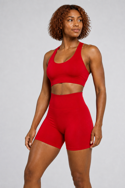 Form High-Waist Hold Shorts - Bright Red - medium product | color:bright red