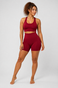 Form High-Waist Hold Shorts - Burgundy - hero | color:burgundy