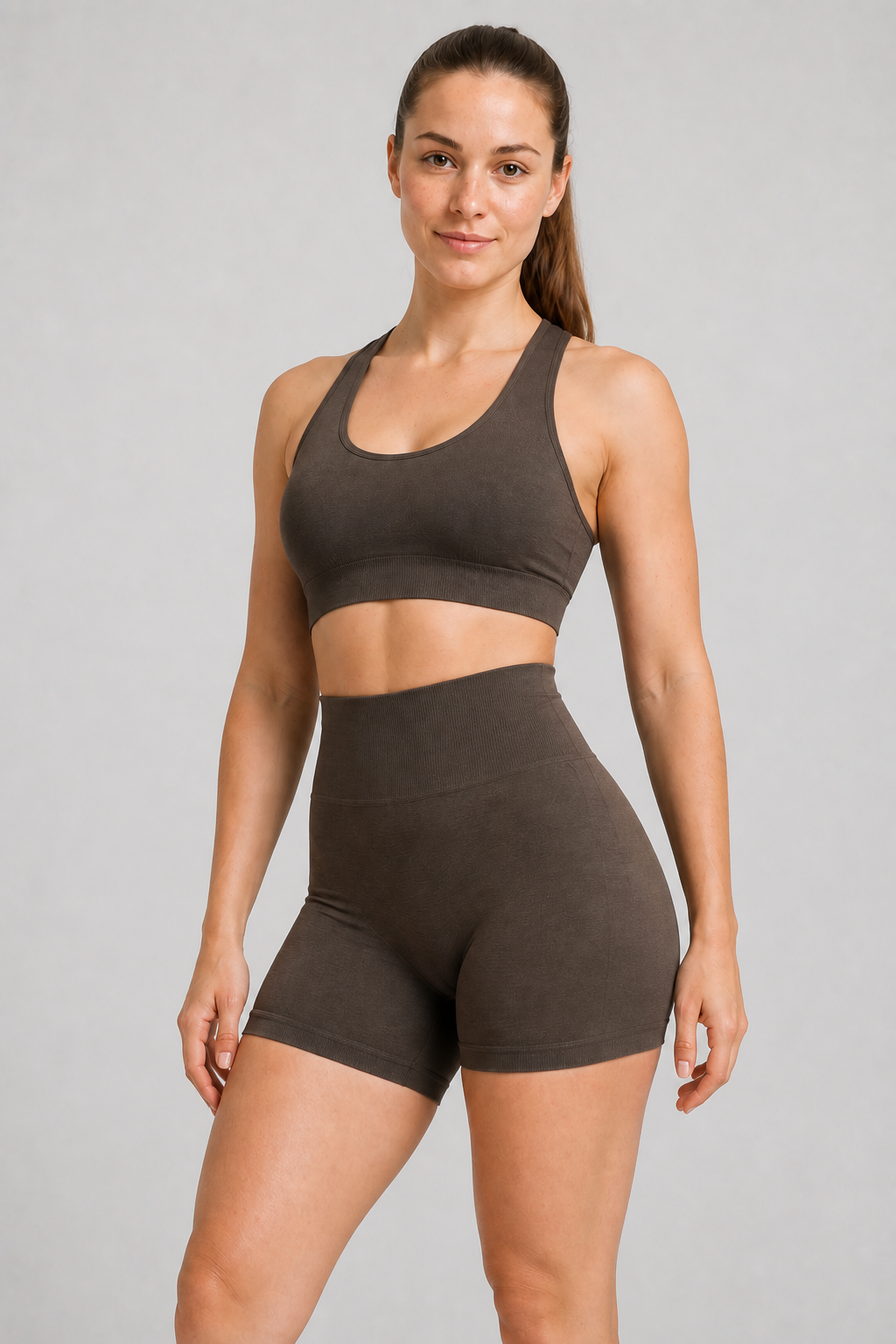 Form High-Waist Hold Shorts - Coffee Brown - medium product | color:coffee brown