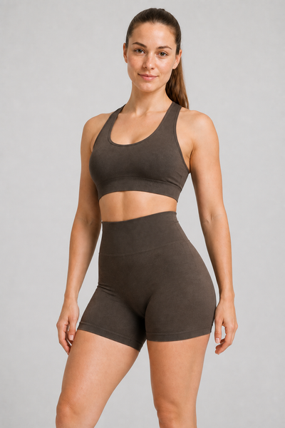 Form High-Waist Hold Shorts - Coffee Brown - medium product | color:coffee brown