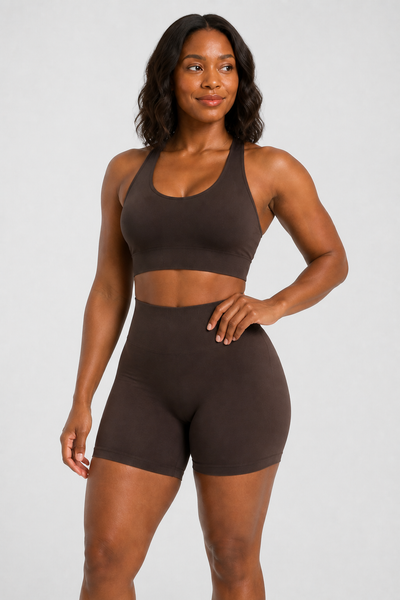 Form High-Waist Hold Shorts - Dark Cocoa - medium product | color:dark cocoa