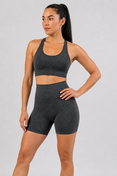 Form High-Waist Hold Shorts - Dark Heather Gray - medium product | color:dark heather gray
