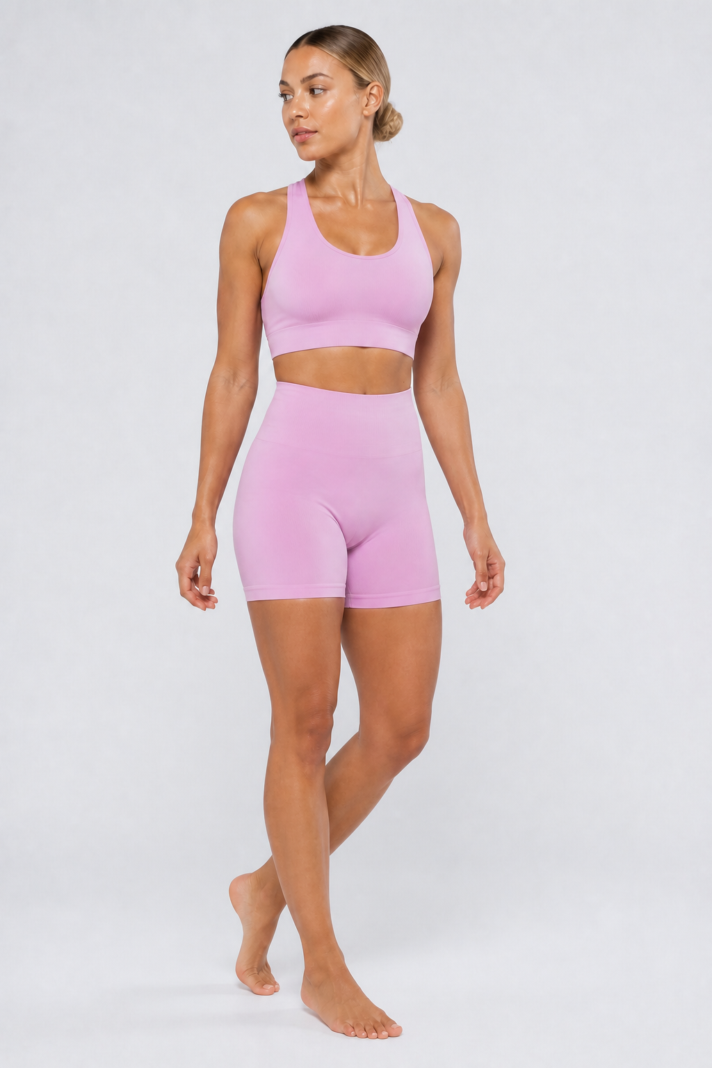 Form High-Waist Hold Shorts - Mauve - full body alt | color:mauve