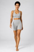Form High-Waist Hold Shorts - Off White / Gray / Blush - hero | color:gray