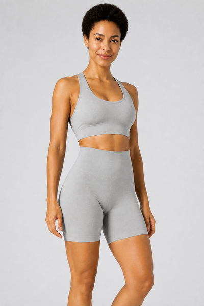 Form High-Waist Hold Shorts - Off White / Gray / Blush - medium product | color:gray