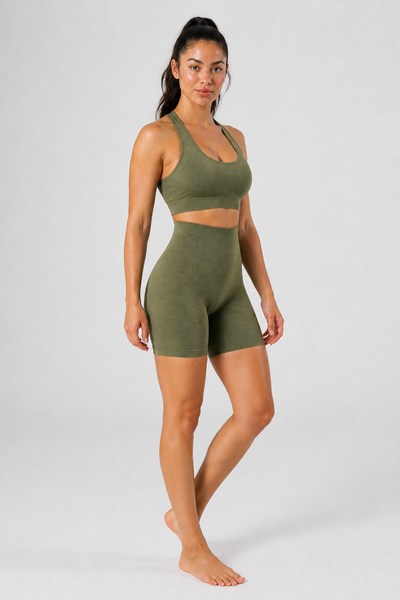 Form Open-Back Lift Bra - Army Green - full body alt | color:army green