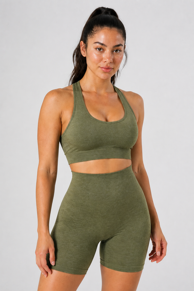 Form Open-Back Lift Bra - Army Green - medium product | color:army green