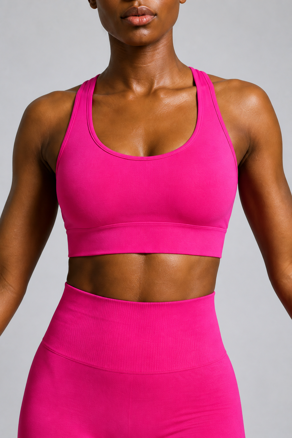 Form Open-Back Lift Bra - Berry - front closeup