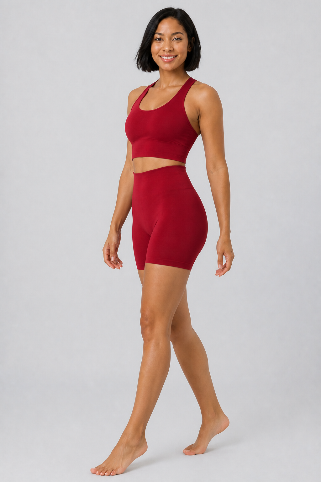 Form Open-Back Lift Bra - Burgundy - full body alt