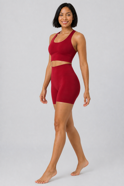 Form Open-Back Lift Bra - Burgundy - full body alt