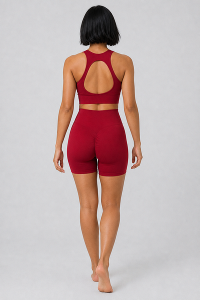 Form Open-Back Lift Bra - Burgundy - rear