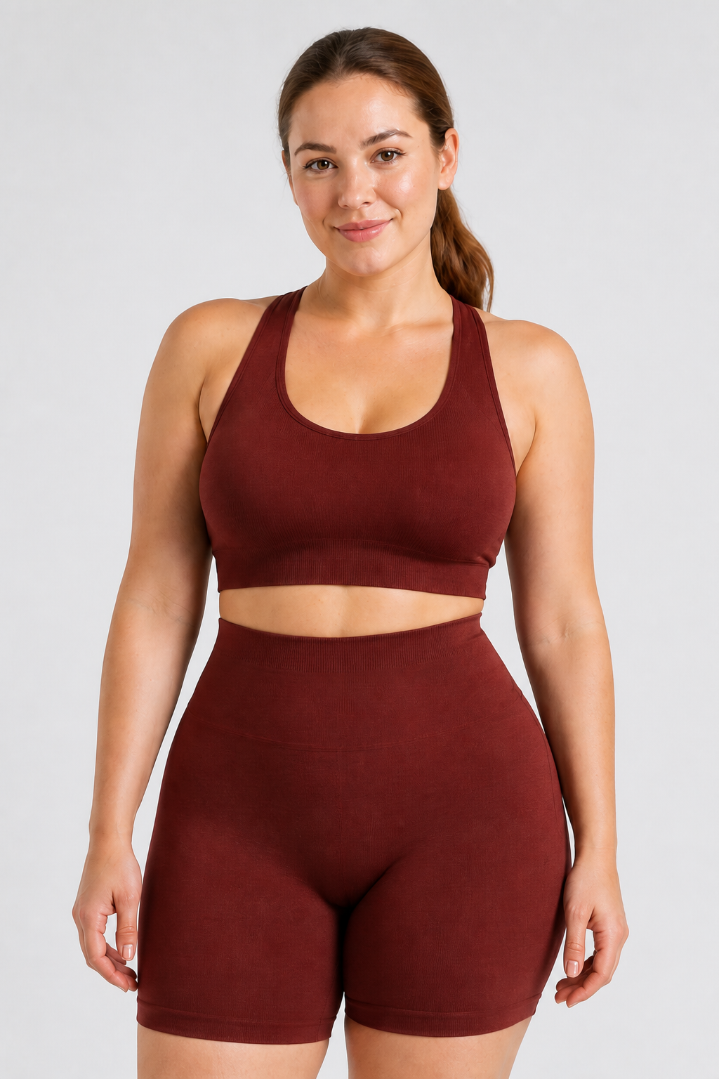 Form Open-Back Lift Bra - Chocolate - front closeup