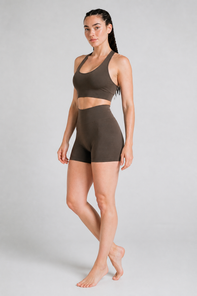 Form Open-Back Lift Bra - Coffee Brown - full body alt