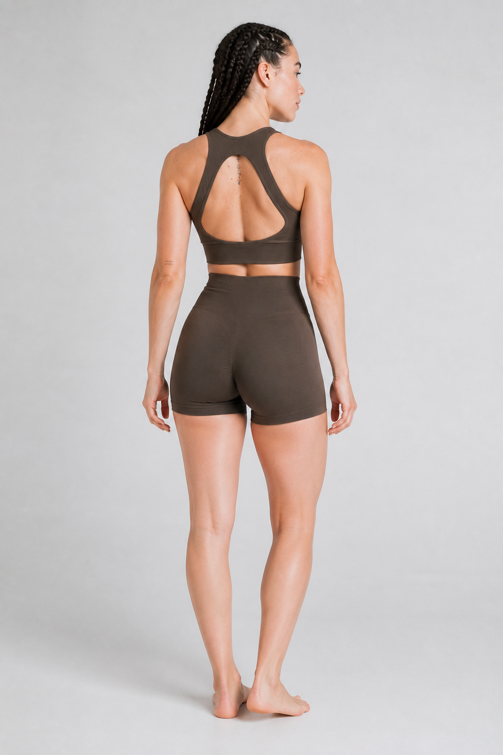 Form Open-Back Lift Bra - Coffee Brown - rear