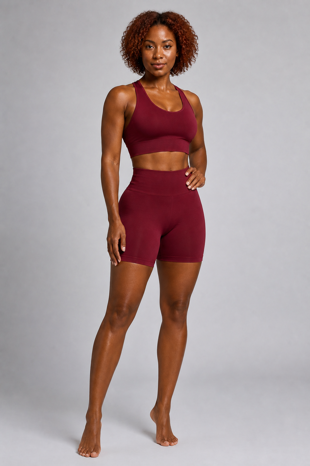Form Open-Back Lift Bra - Deep Purple - full body alt