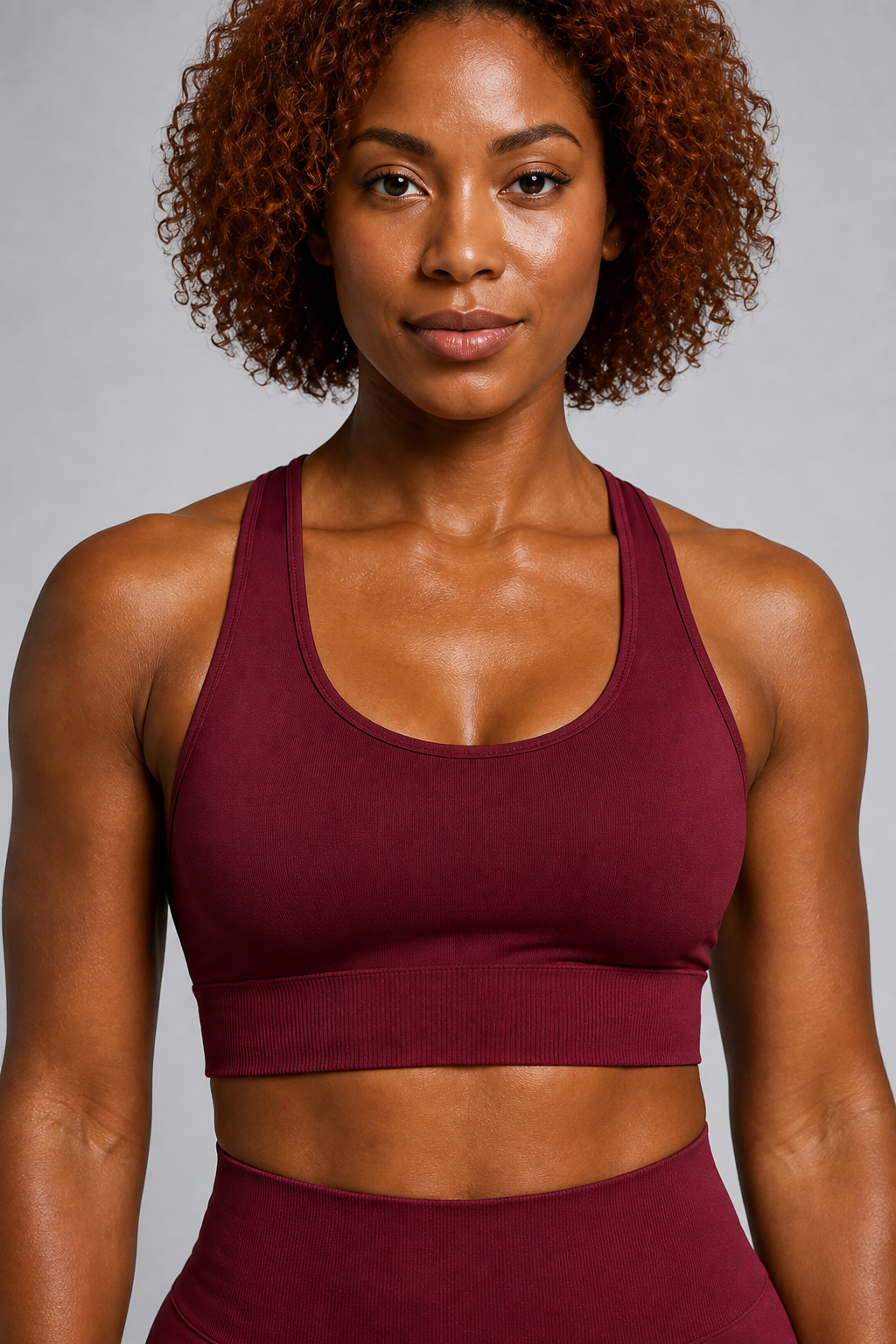 Form Open-Back Lift Bra - Deep Purple - front closeup