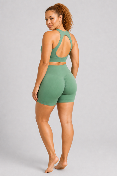 Form Open-Back Lift Bra - Emerald Green - rear