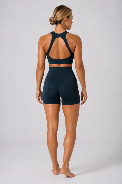 Form Open-Back Lift Bra - Midnight Teal - rear