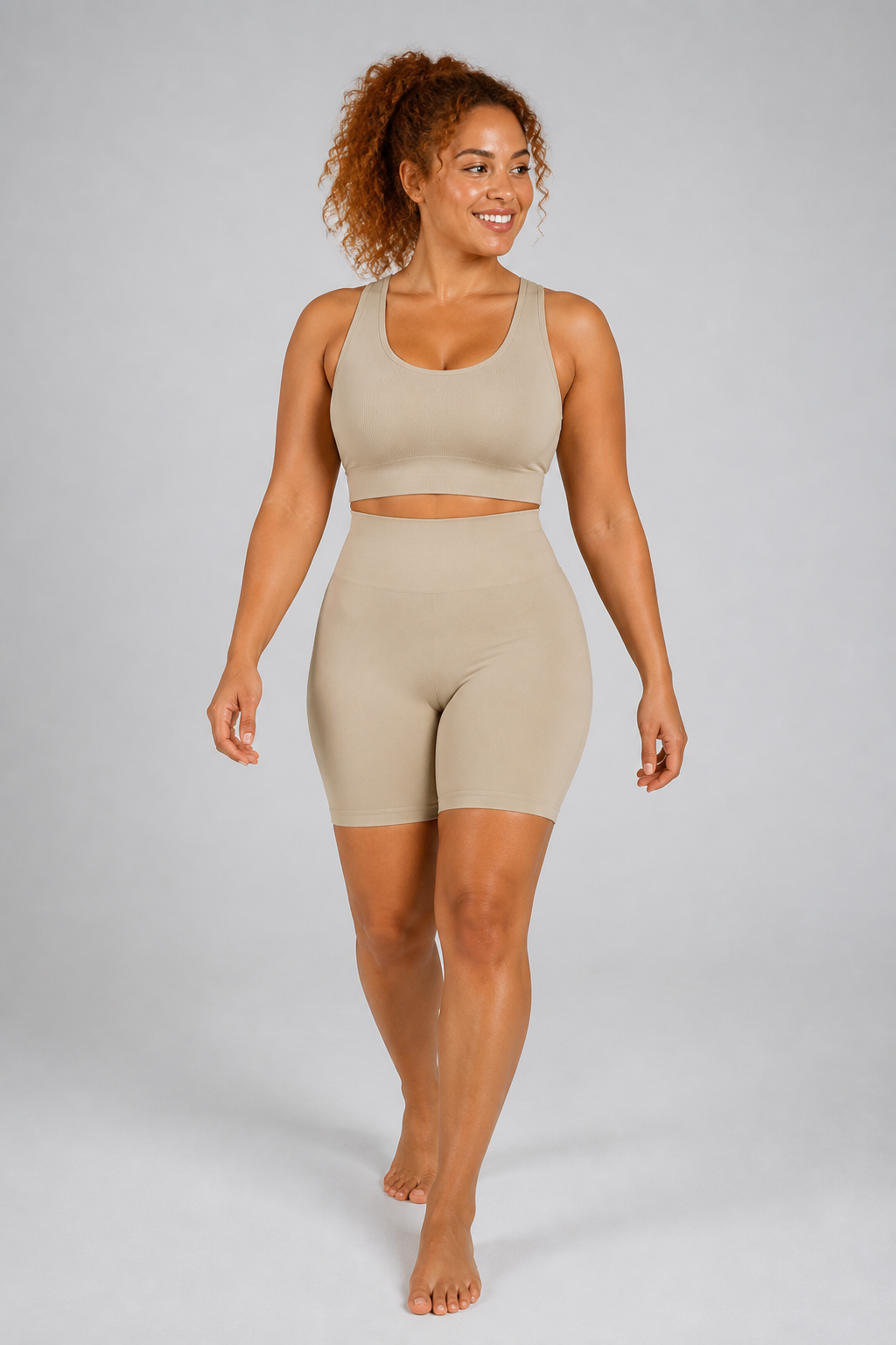 Form Open-Back Lift Bra - Mushroom / Nude Pink - hero | color:mushroom