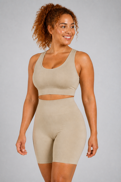 Form Open-Back Lift Bra - Mushroom / Nude Pink - medium product | color:mushroom