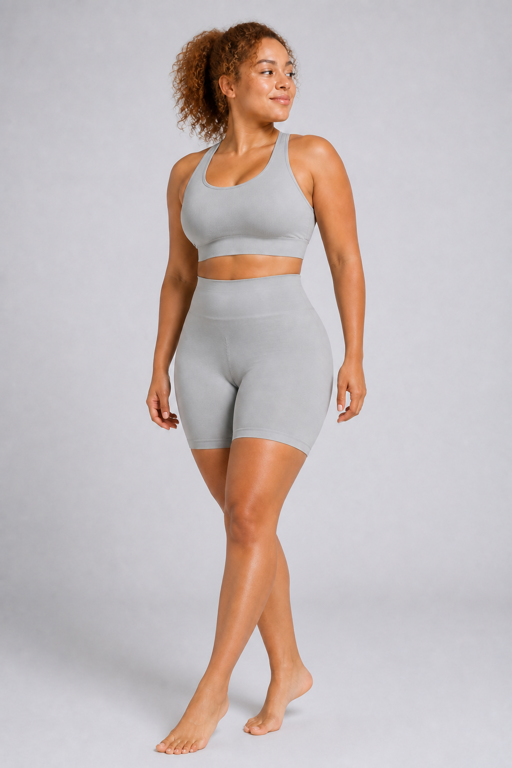 Form Open-Back Lift Bra - Off White / Gray / Blush - full body alt