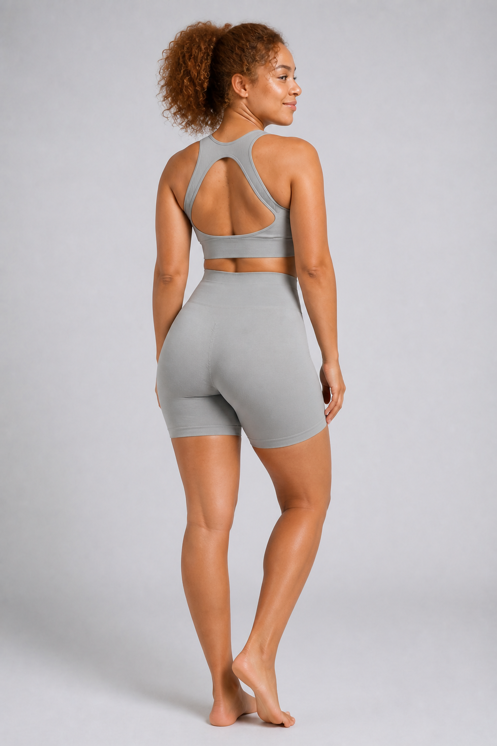 Form Open-Back Lift Bra - Off White / Gray / Blush - rear