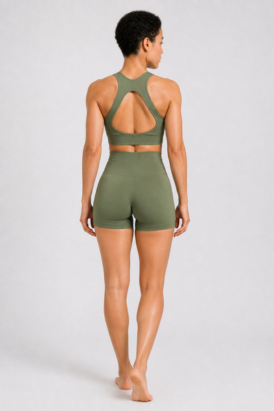 Form Open-Back Lift Bra - Sage Green - rear