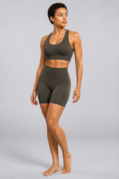 Form Open-Back Lift Bra - Walnut Brown - full body alt